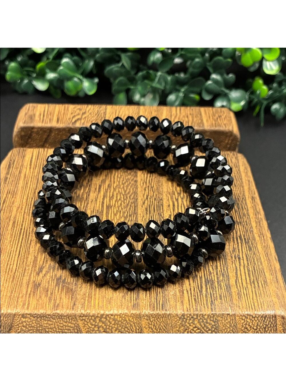 Sophisticated Black Crystal Bracelet